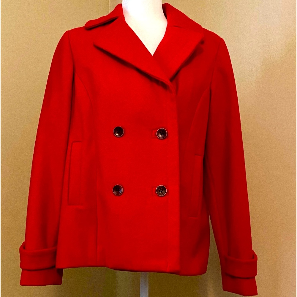 Tommy Hilfiger Double Breasted Wool Peacoat Size M